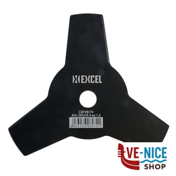 DISCO ACCIAIO 3 DENTI mm 255 EXCEL 08274 AT0901 DECESPUGLIATORI E ACCESSORI F - immagine 2