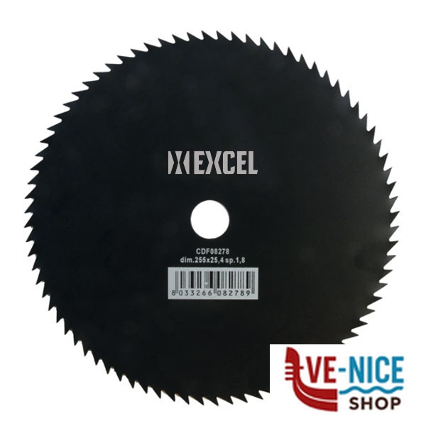 DISCO ACCIAIO 80 DENTI mm 255 EXCEL 08278 AT2601-4 DECESPUGLIATORI E ACCESSORI F - immagine 4