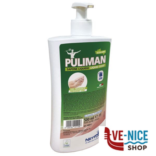 SAPONE LIQUIDO l 0,5 DOSATORE PULIMAN ECOL.NETTUNO 00877 PASTA LAVAMANI F - immagine 3