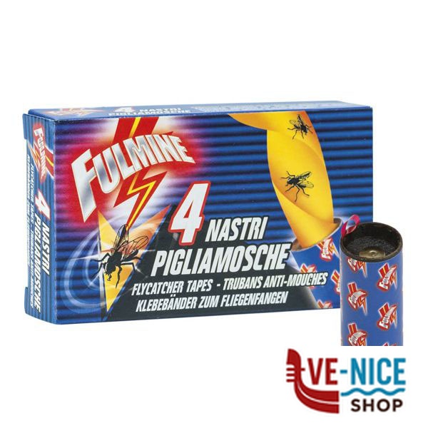 CARTA MOSCHICIDA Pz 4 FULMINE 00489/2 TRAPPOLE INSETTI C - immagine 2