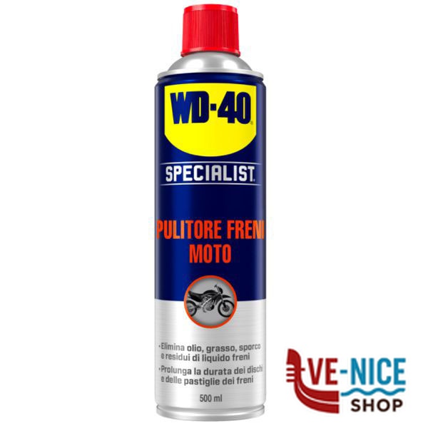 PULITORE FRENI SPRAY ml 500 SPEC.MOTO WD40 39105/46-39061/46 OLI E ADDITIVI VARI F - immagine 4