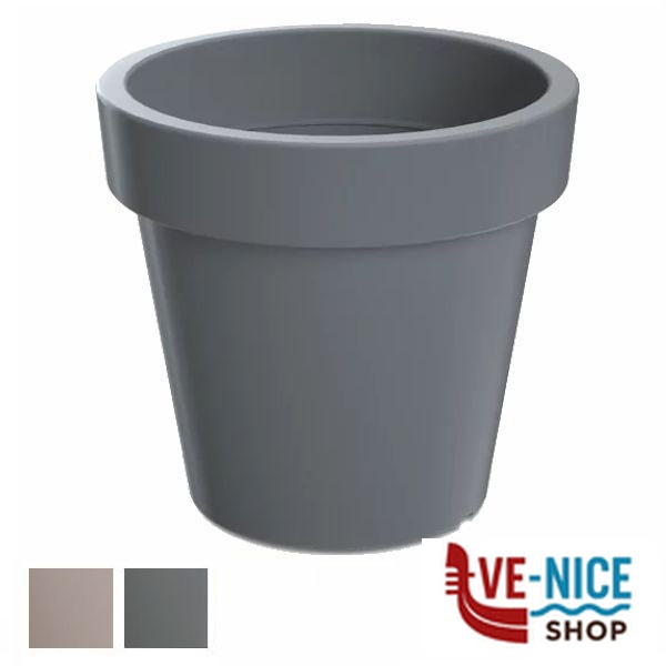 VASO LOFLY TONDO TORTORA 13 h 12 PPLAST DL0F135-7529U VASI PLASTICA F - immagine 2