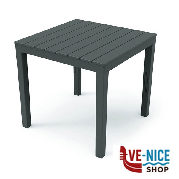 TAVOLO RESINA BALI ANTRACITE 78x78 PROGARDEN TBL028AN ARREDO GIARDINO PROGARDEN C - immagine 2
