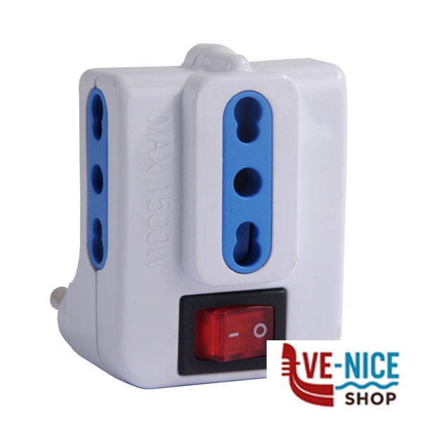 ADATTATORE TRIPLO INT BIANCO SYNTESY 08830 SL1049 SPINE E ADATTATORI ELETTRICI F - immagine 4