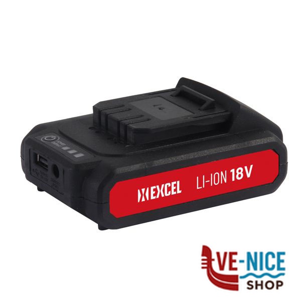 BATTERIA LITIO V18 Ah 1,3 TB18P EXCEL 09124 CD09-2180T Bat ELETTROUTENSILI EXCEL F - immagine 3