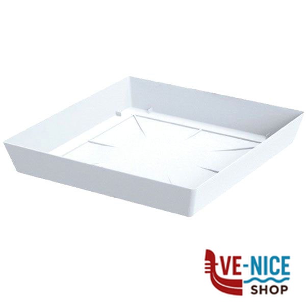 SOTTOVASO LOFLY LOW QUADRO BIANCO 17x17 PPLAST PPLFQ165-S449 VASI PLASTICA F - immagine 2