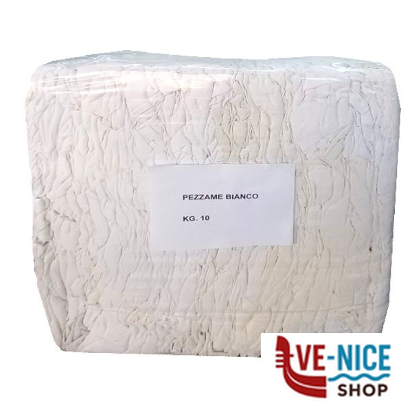 TESSUTO STRACCIO BIANCO MISTO kg 5 PZBIN5KG STRACCI C - immagine 4