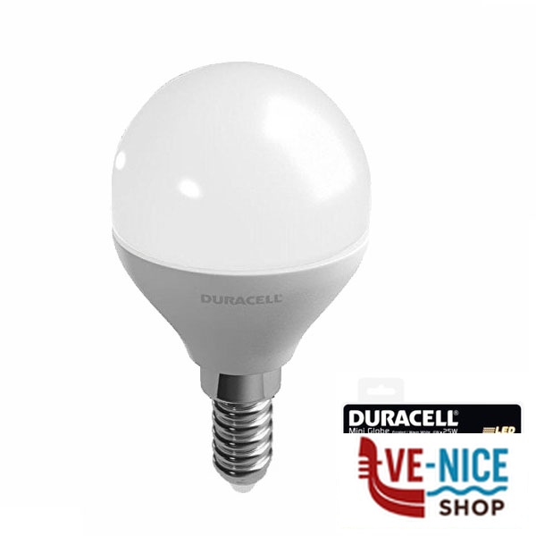 LAMPADA LED GLB E14 W 3,8 2700K Lm250 Pz3 DURACELL M4TLED3DU LAMPADINE F - immagine 2