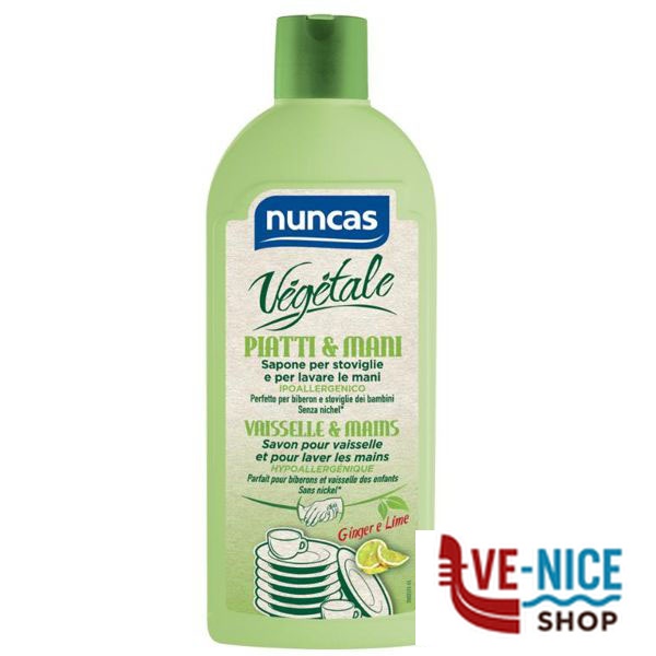 DETERSIVO PIATTI VEGETALE ml 500 NUNCAS F1 4001060 NUNCAS C - immagine 3