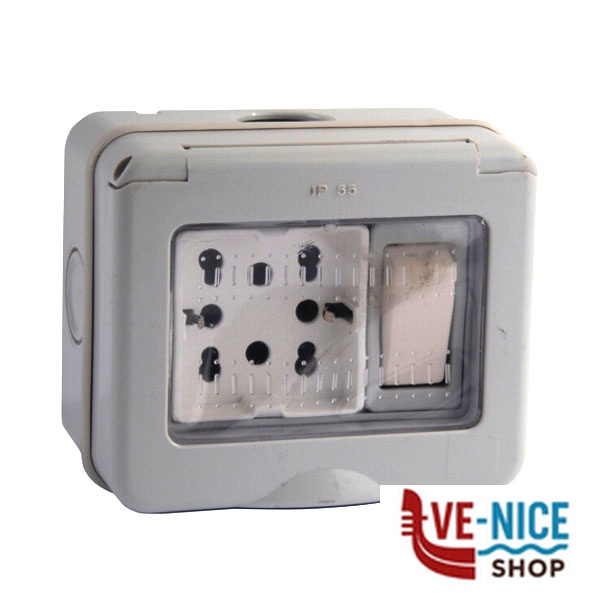 PRESA BIPASSO DOPPIA SK DEVIATORE ESTERNA SP. FG12316.P DEVIATORI E PRESE ESTERNI F - immagine 3