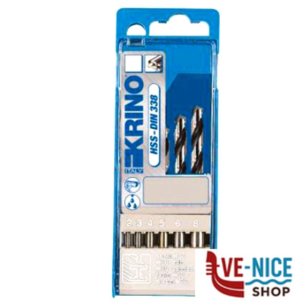 PUNTE HSS RETTIFICATE Sr Pz 6 mm 2/ 8 01085 KRINO 01085204 PUNTE ELICOIDALI SERIE F - immagine 3