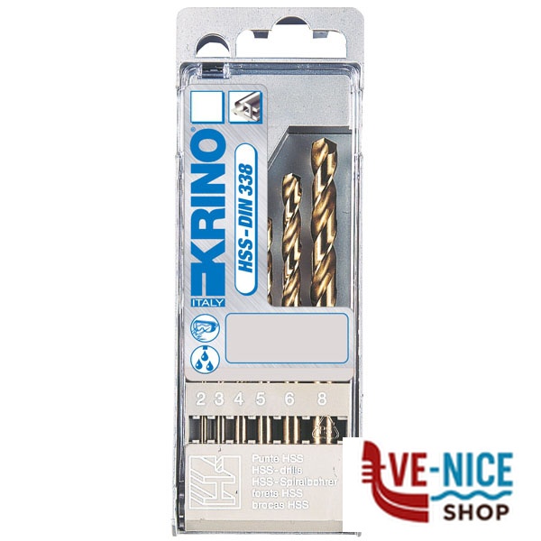 PUNTE HSS COBALTO 8% Sr Pz 6 mm 2/ 8 01135 KRINO 01135204 PUNTE ELICOIDALI SERIE F - immagine 3