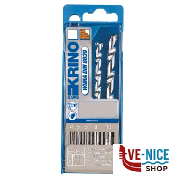 PUNTE MURO Sr Pz 5 mm 4/10 03050 KRINO 03050203 PUNTE ELICOIDALI SERIE F - immagine 2
