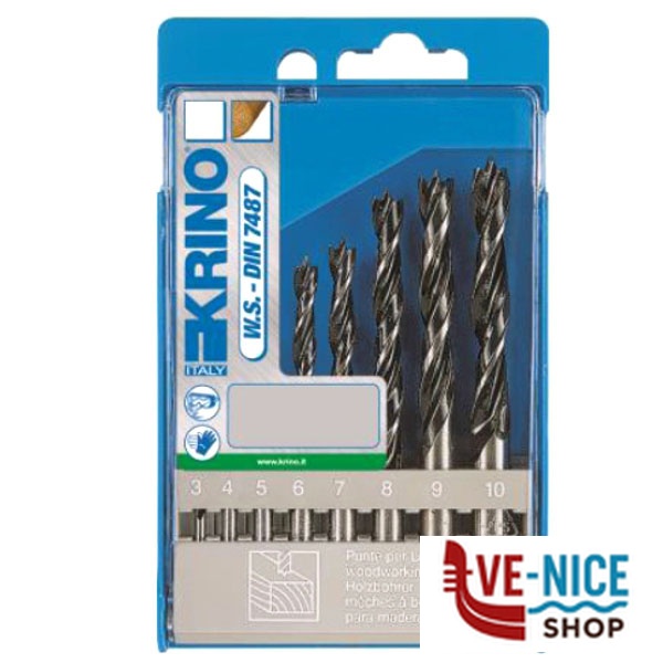 PUNTE LEGNO CV Sr Pz 8 mm 3/10 05010 KRINO 05010202 PUNTE ELICOIDALI SERIE F - immagine 3