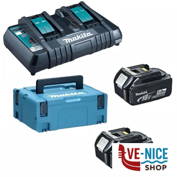 KIT CARICABATTERIA + BATTERIE V.18x2 MAKITA 197629-2 MAKITA ELETTROUTENSILI F - immagine 2