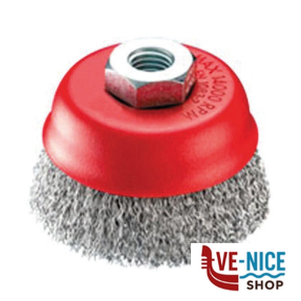SPAZZOLA TAZZA 100 MA14 ZINCATA EXCEL 09302 99100.CS SPAZZOLE ELETTROUTENSILI F - immagine 4