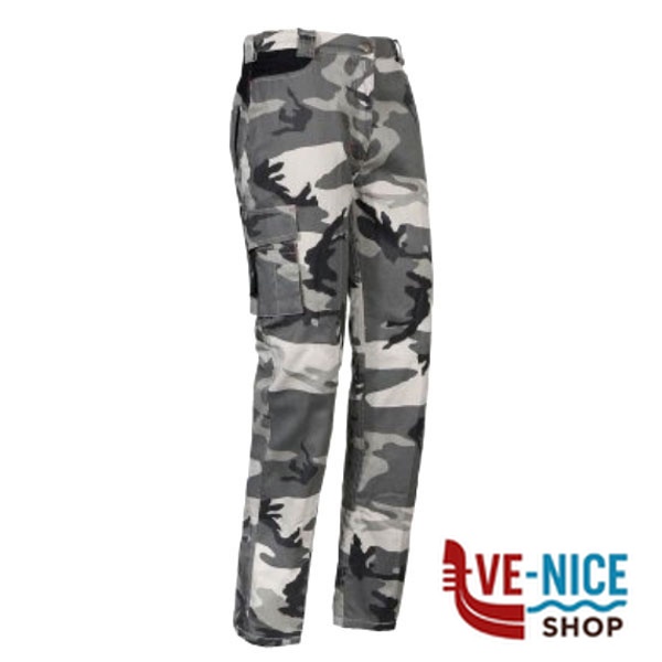 PANTALONE COTONE INVERNO GRIGIO S MIMETICO ISSA 8029NW/C/014/S INDUMENTI LAVORO F - immagine 2