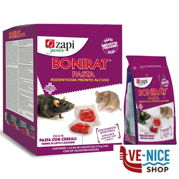 ESCA TOPI PASTA BIOCIDA BONIRAT g 150 ZAPI 104565 TRAPPOLE TOPI C - immagine 4
