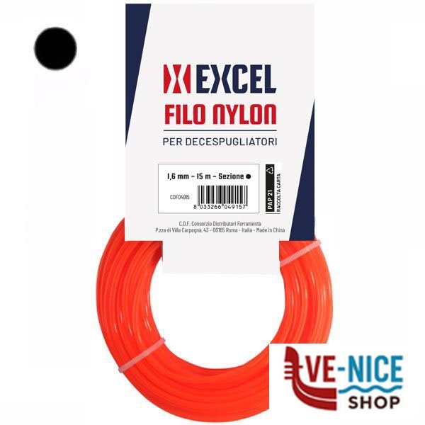 FILO NYLON TONDO HOBBY mm 2,4 m 15 EXCEL 04917 DECESPUGLIATORI E ACCESSORI F - immagine 2
