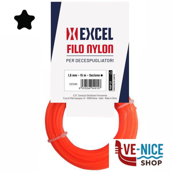 FILO NYLON PENTAGONO HOBBY mm 2,0 m 15 EXCEL 09376 DECESPUGLIATORI E ACCESSORI F - immagine 2