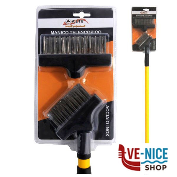 SPAZZOLONE ACCIAIO INOX CON MANICO ALTE 09461 SPAZZOLONI INDUSTRIALI F - immagine 4