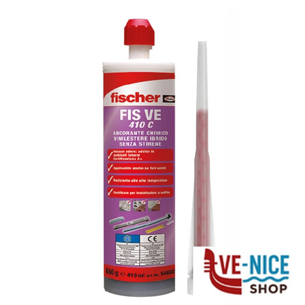 TASSELLO CHIMICO FIS VE 410C ml 410 FISCHER 546582 FISCHER F - immagine 2