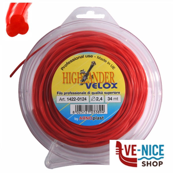 FILO NYLON TRILOBATO mm 2,4 m 34 HIGHLANDER 1422-0124 DECESPUGLIATORI E ACCESSORI F - immagine 4
