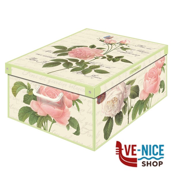 SCATOLA COMPONIBILE ROSE 39x50 h 24 LAVATELLI 660ROSE SCATOLE GUARDAROBA C - immagine 2