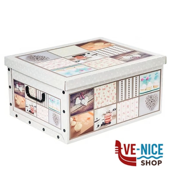 SCATOLA COMPONIBILE cm 50x40 h 25 TENDENZE 0151 SCATOLE GUARDAROBA C - immagine 2