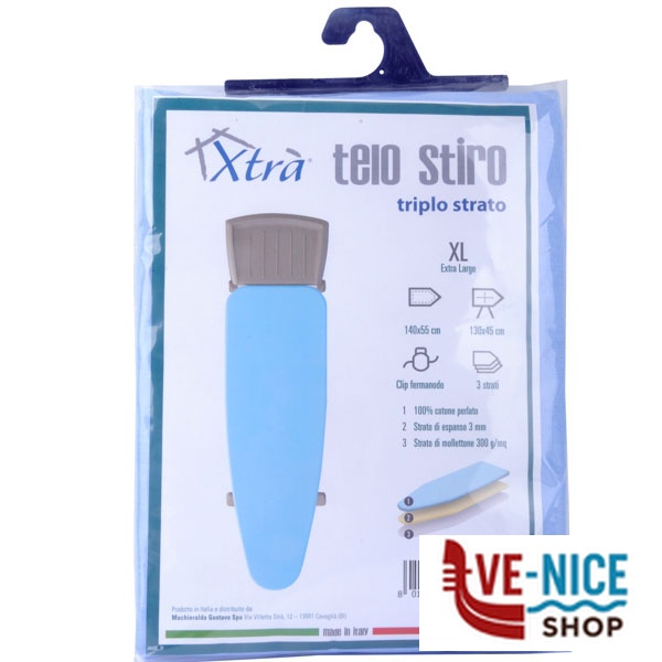 TELO ASSE STIRO 3S CLIP 130x50 XTRA 09901 COP250 TELI ASSE STIRO C - immagine 3
