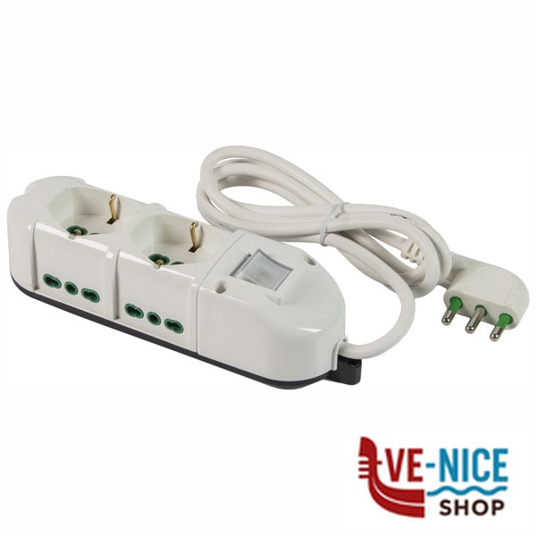 MULTIPRESA 4x2PT 2xSK LAT INT RETAIL 49112 FME 49112 AVVOLGICAVI E PROLUNGHE F - immagine 4
