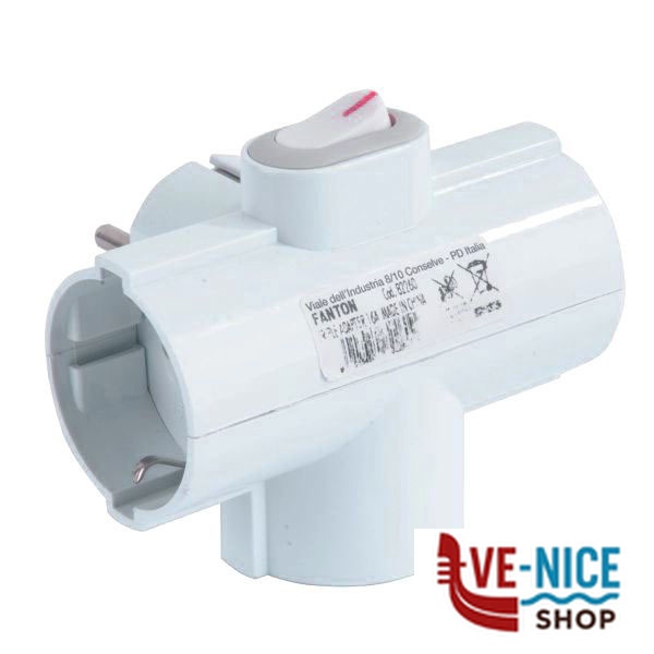 ADATTATORE TRIPLO SK 3xSK INT BIANCO 82260 FME 82260 SPINE E ADATTATORI ELETTRICI F - immagine 2