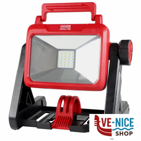 PROIETTORE LED W30 BATTERIA V18 ONLY1 EXCEL 09529 PLCL-739B ELETTROUTENSILI EXCEL F - immagine 3