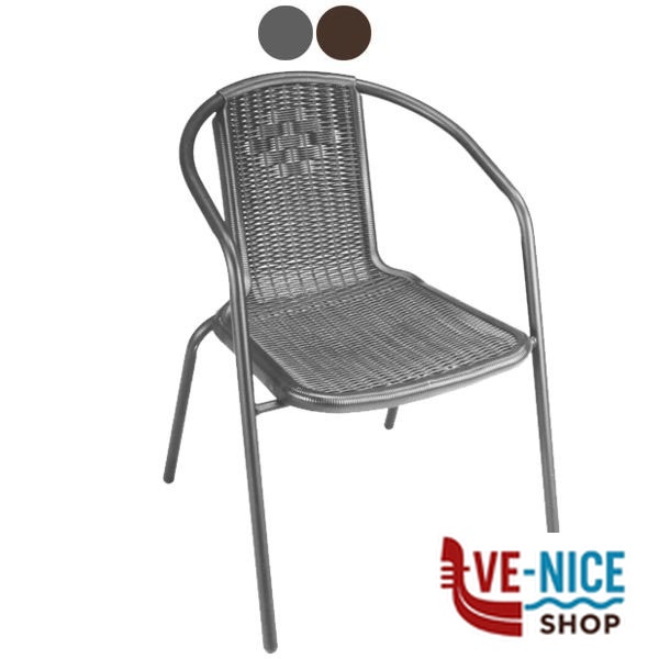 POLTRONA WOOD MARRONE VETTE 09627 203001-01 BROWN ARREDO GIARDINO FERRO C - immagine 2