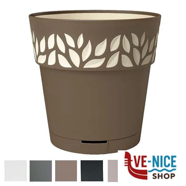 VASO CLOE TONDO RIS.ACQUA GREIGE 20 h 19 STEFANPL 94085 VASI PLASTICA F - immagine 3