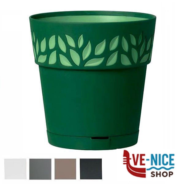 VASO CLOE TONDO RIS.ACQUA TERRA 25 h 25 STEFANPL 94101 VASI PLASTICA F - immagine 2