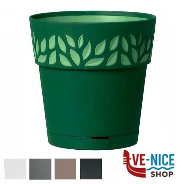 VASO CLOE TONDO RIS.ACQUA TERRA 25 h 25 STEFANPL 94101 VASI PLASTICA F - immagine 3