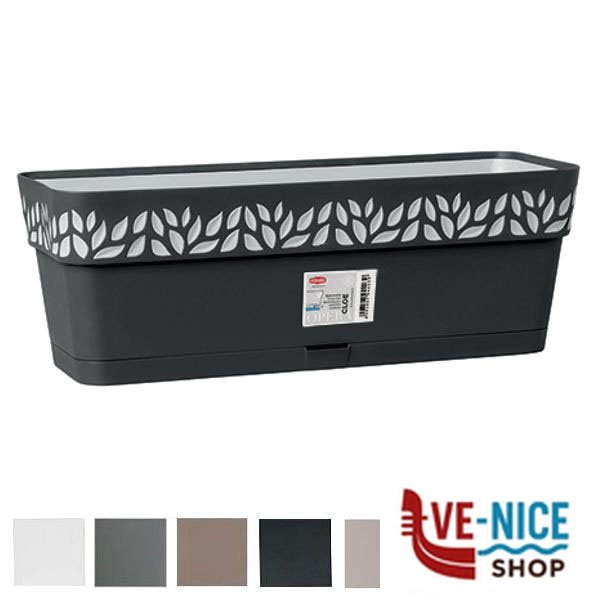 VASO CLOE RETT.RIS.ACQUA GRAF 50x18 h 17 STEFANPL 94403 VASI PLASTICA F - immagine 2