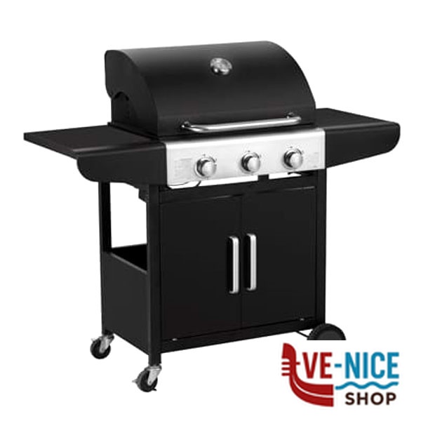 BARBECUE GAS OKG 3 FUOCHI cm 122x59 h 112 QLIMA OKG103 BARBECUE C - immagine 4