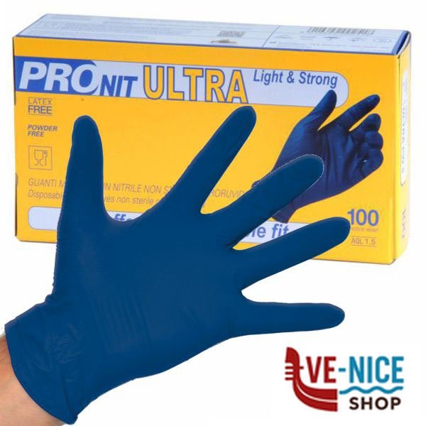 GUANTI NITRILE ULTRA POWDER FREE Pz 100 L ULTRAPW8 - L GUANTI LAVORO F - immagine 3