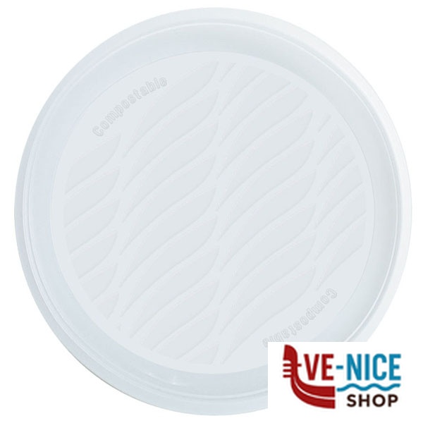 PIATTO PIANO BIANCO Pz 15 NATURAL BIBO 5521840 MONOUSO PLASTICA C - immagine 2