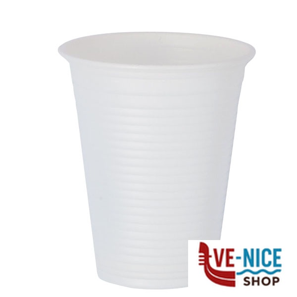 BICCHIERE BIANCO cc 200 Pz 50 NATURAL BIBO 5570935-S MONOUSO PLASTICA C - immagine 3