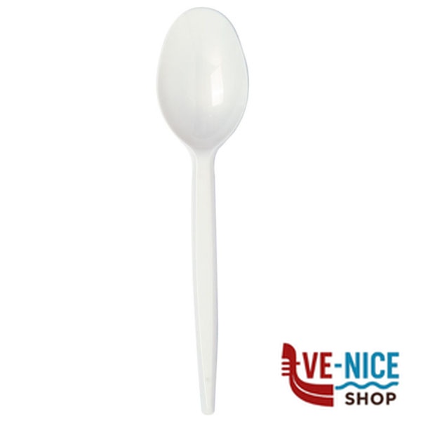 CUCCHIAIO BIANCO Pz 50 NATURAL BIBO 6650730 MONOUSO PLASTICA C - immagine 2