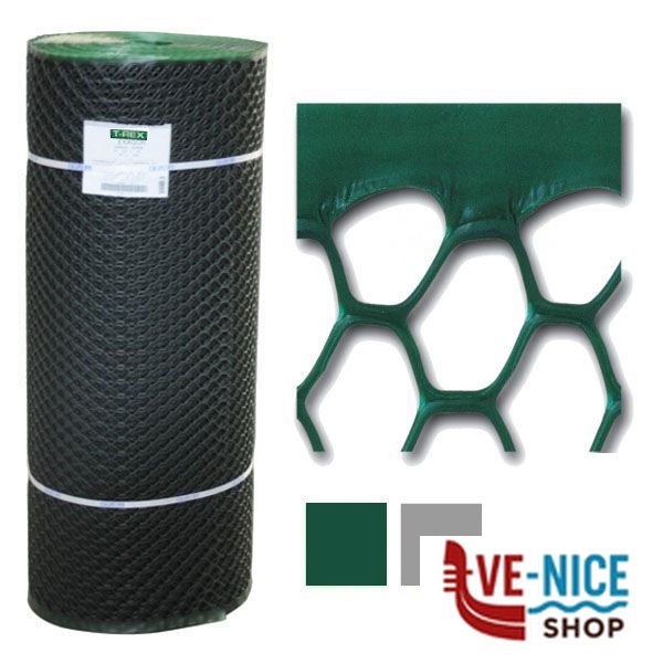 RETE TUTTAPL ESAG. h 100 m 50 GRIGIA TREX 09980 EXANET RETE TUTTAPLASTICA F - immagine 2