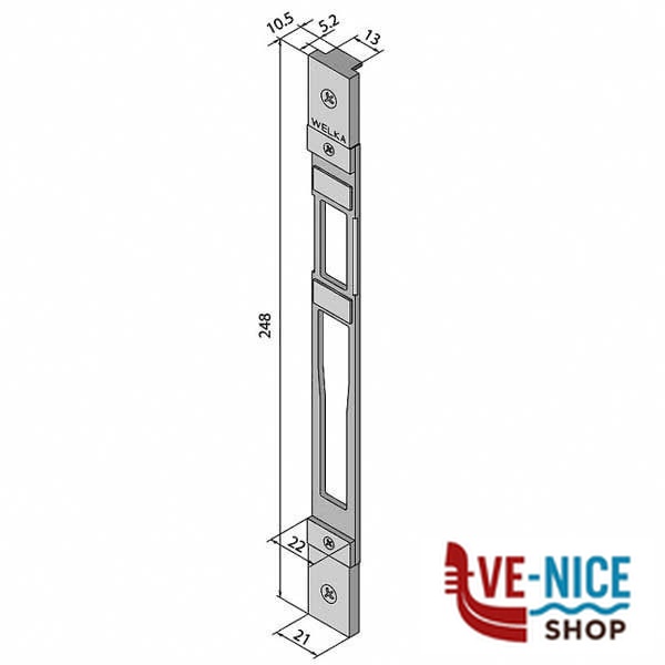 CONTROPIASTRA REGOLABILE INOX 860.02.10.0 WELKA 86002100 WELKA VARIE S - immagine 2