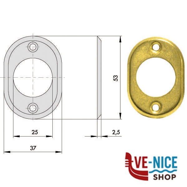 BOCCHETTA OVALE 06018-25-0 CISA 06018.25.0 CISA VARIE S - immagine 2