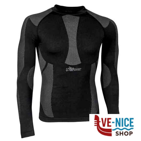 MAGLIA UNDERWEAR NERO S/M CURMA UPOWER SK139BC-S/M INDUMENTI LAVORO F - immagine 3