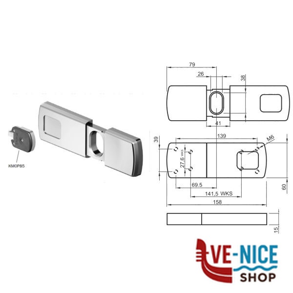 PROTETTORE SERRANDE MAGNETICO 39x139 MG740 DISEC MG740-FN DISEC PROTETTORI S - immagine 4