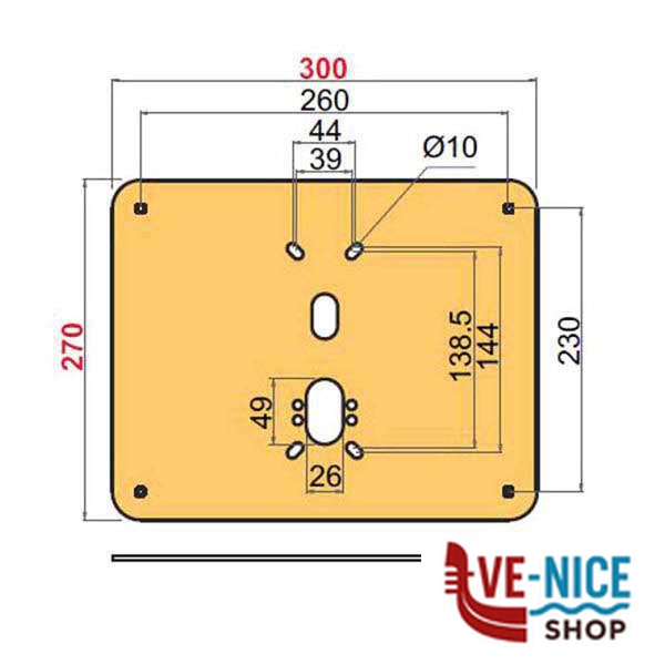 PIASTRA RINFORZO BASCULANTI PIATTA A2466 DISEC A2466-AZ DISEC PROTETTORI S - immagine 3
