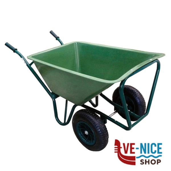 CARRIOLA VASCA PLASTICA 2 RUOTE ILCAMPO 08835 CARRIOLE GIARDINO F - immagine 2